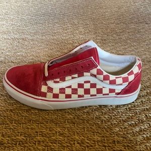Red Checkered Vans Old Skool